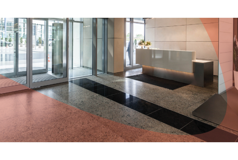 Entrance flooring of commericial building