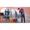 Cleaning team using quality cleaning supplies