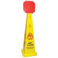 4-Sided Safety Cone - Caution Wet Floor
