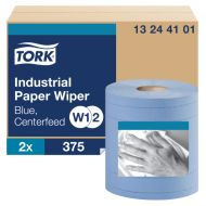 Tork® W1/W2 Centerfeed Industrial Wiper - Blue 4-Ply 2x375 Sheets