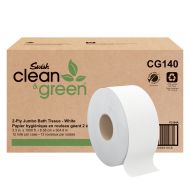 Swish Clean & Green® Jumbo Bath Tissue - White 2-Ply 12x1000'
