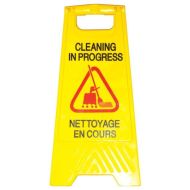 Cleaning in Progress Safety Sign - Yellow