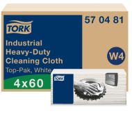 Tork® W4 Industrial Heavy-Duty Cleaning Cloth - White 4x60 Sheets