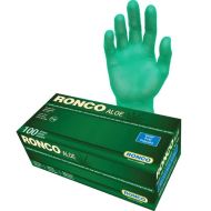 Ronco ALOE™ Synthetic Stretch Gloves - Green 5mil 100/BX