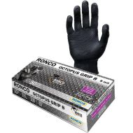 Ronco Octopus Grip Nitrile Gloves - Black 8mil 50/BX