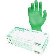 Ronco Earth™ Nitrile Examination Gloves - Green 3.5mil 100/BX