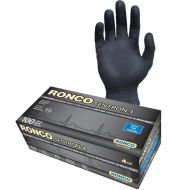 Ronco Sentron™ 4 Nitrile Examination Glove - Black 4mil 100/BX