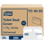 Tork® V1 Universal Toilet Seat Cover - White 1-Ply 20x250 Sheets