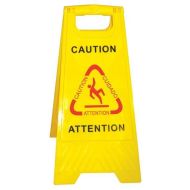 Safety "Caution" Floor Sign - Yellow 12"x24"