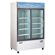 Omcan Glass Door Merchandiser Refrigerator - 2-Door 45 CU FT