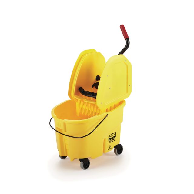 WaveBrake® Down Press Bucket & Wringer - Yellow 35 QT