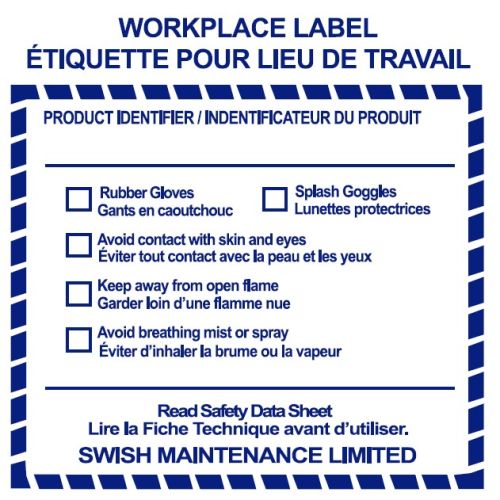 Workplace Label - Blue 6 Labels